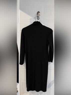 twik Black Ribbed Knit dress